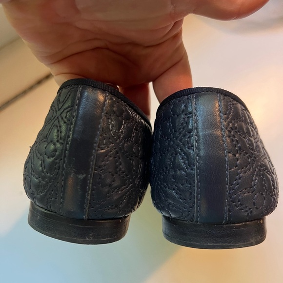 Tory Burch Marion Quilted Ballet Flats Bow 8.5 - Picture 5 of 9